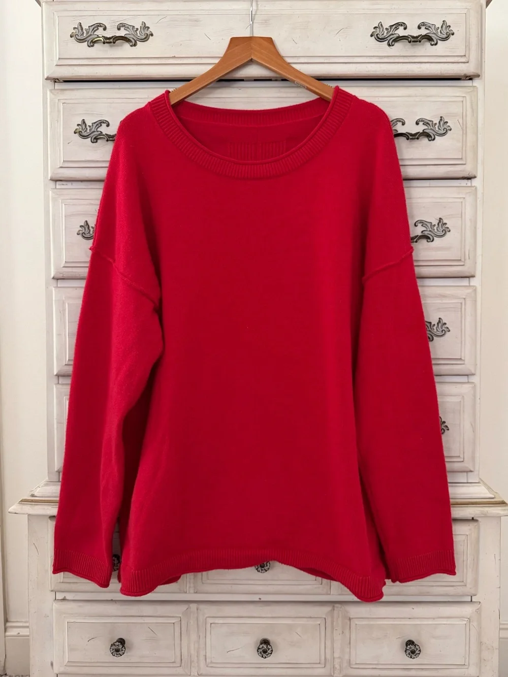 Red Drop Shoulder Sweater - Picture 1 of 3